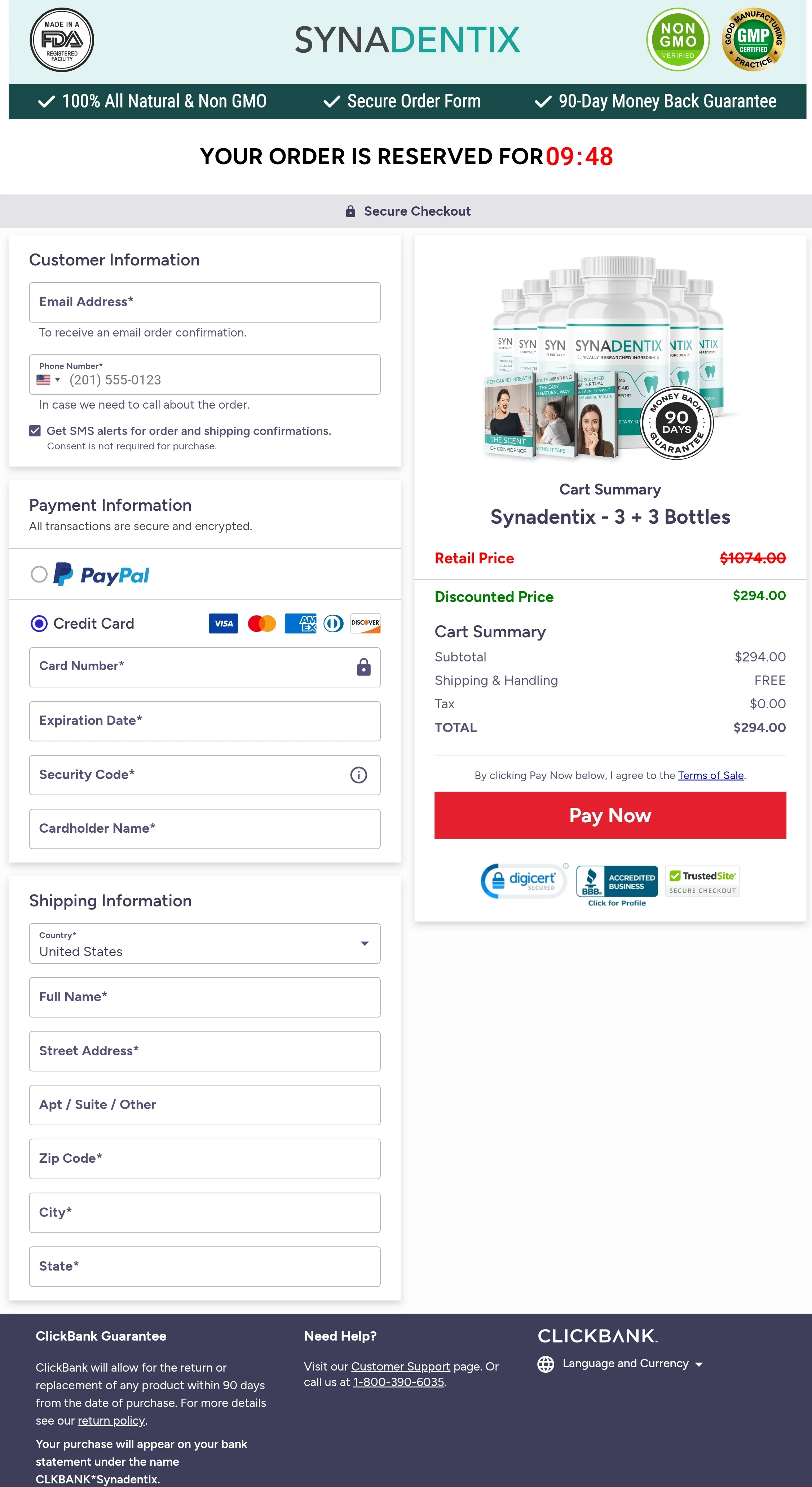 Synadentix order form